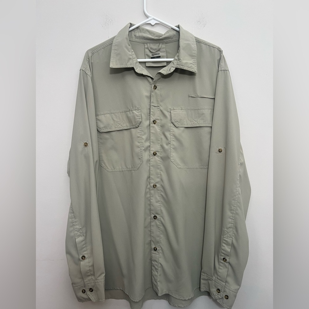 33,000ft Light BeigeButton-Up Shirt XXL